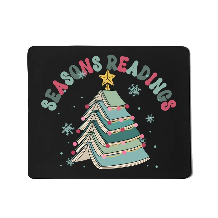 Bookish Christmas Seasons Readings Book Lover Holiday Season Mousepad