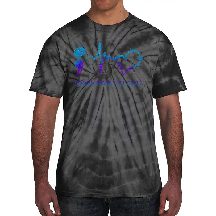 Broken Crayons Still Color Suicide Prevention Awareness Tie-Dye T-Shirt