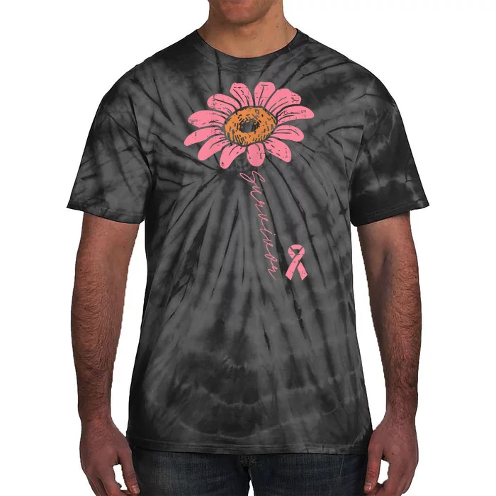 Breast Cancer Sunflower Pin.K Ribbon Survivor Awareness Women Gift Tie-Dye T-Shirt