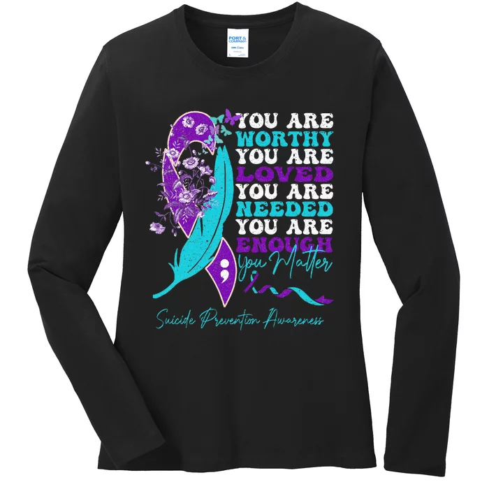 Breast Cancer Support Pink Ribbon Breast Cancer Awareness Ladies Long Sleeve Shirt