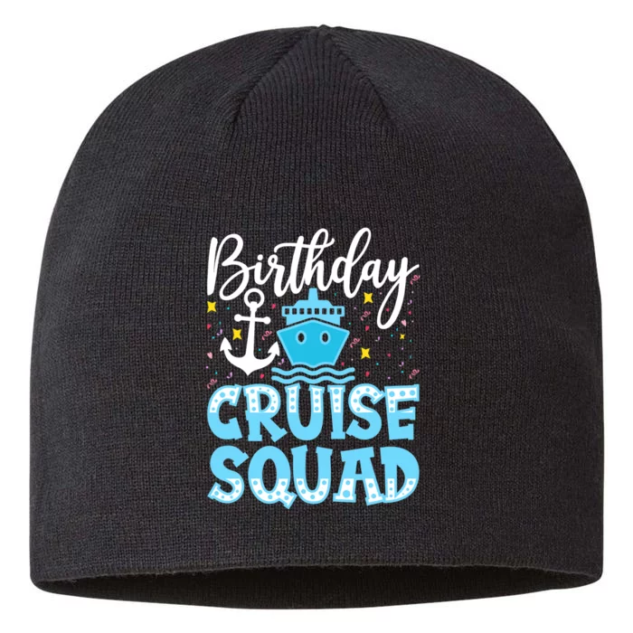 Birthday Cruise Squad Cruising Vacation Funny Crew 8 1/2in Sustainable Knit Beanie