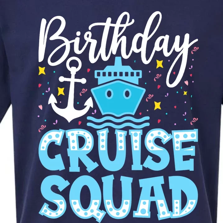 Birthday Cruise Squad Cruising Vacation Funny Crew Sueded Cloud Jersey T-Shirt