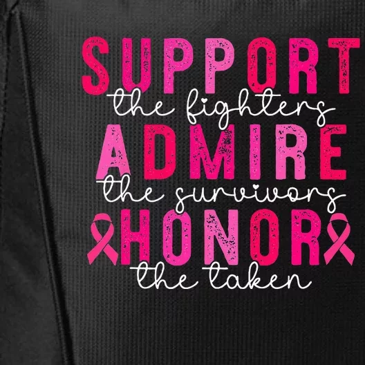 Breast Cancer Support Admire Honor Breast Cancer City Backpack