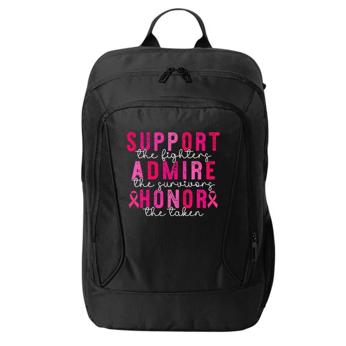 Breast Cancer Support Admire Honor Breast Cancer City Backpack