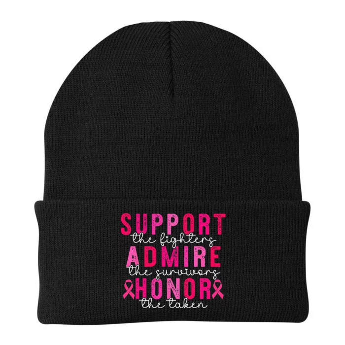 Breast Cancer Support Admire Honor Breast Cancer Knit Cap Winter Beanie