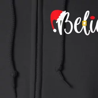 Believe Christmas Shirt Believe Santa Full Zip Hoodie