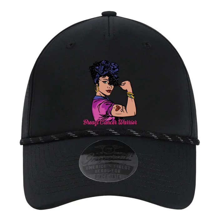 Breast Cancer Strong Warrior Latina Girl Unbreakable Gift Performance The Dyno Cap