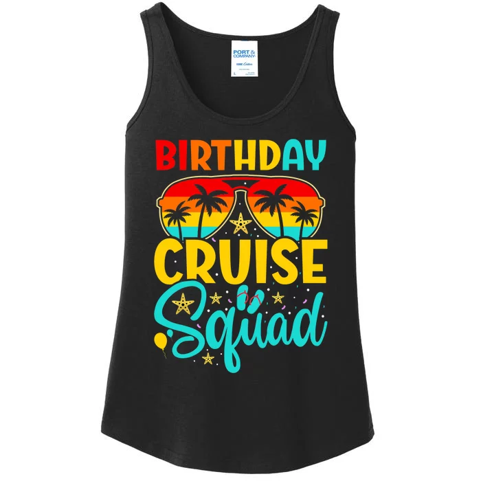 Birthday Cruise Squad Cruising Vacation Funny Crew Ladies Essential Tank