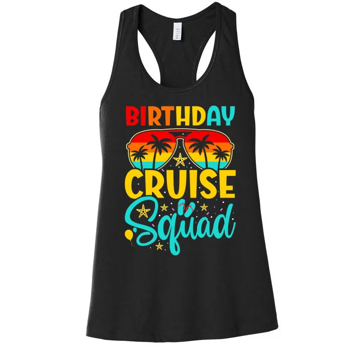 Birthday Cruise Squad Cruising Vacation Funny Crew Women's Racerback Tank