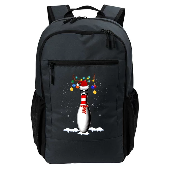 Bowling Christmas Santa Hat Xmas Bowling Gift Daily Commute Backpack