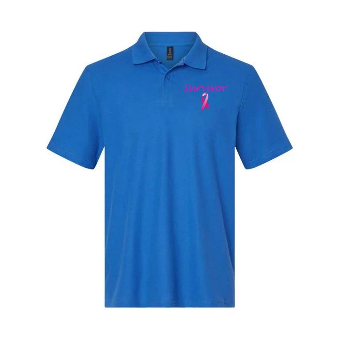 Breast Cancer Survivor Gift Pink Ribbon Support Love Softstyle Adult Sport Polo