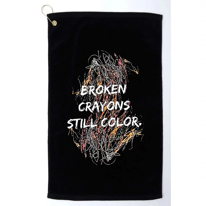 Broken Crayons Still Color Platinum Collection Golf Towel