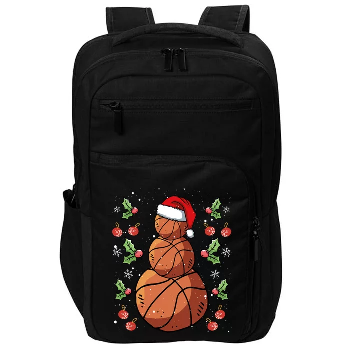 Basketball Christmas Santa Claus Xmas Day Hoop Sport Gift Impact Tech Backpack