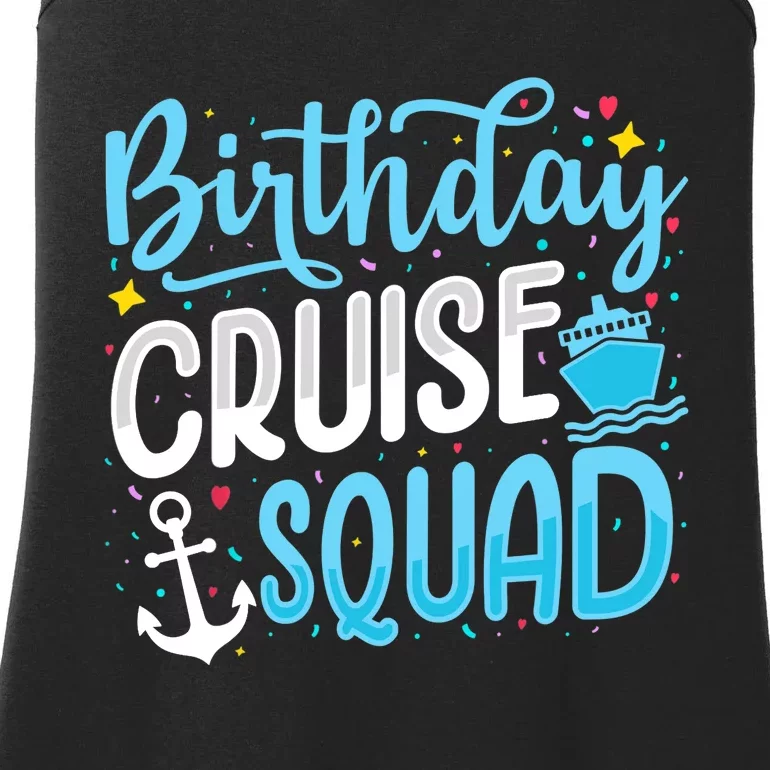 Birthday Cruise Squad Cruising Vacation Funny Crew Ladies Essential Tank