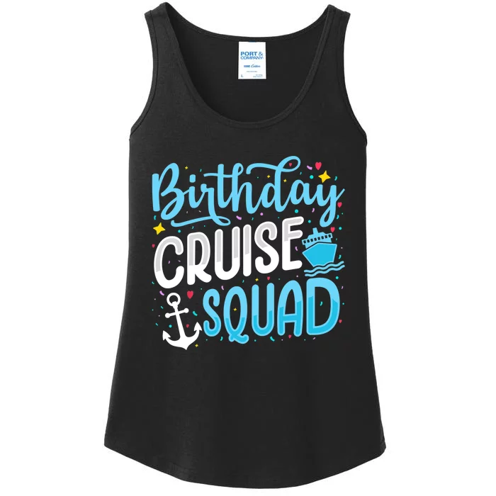 Birthday Cruise Squad Cruising Vacation Funny Crew Ladies Essential Tank