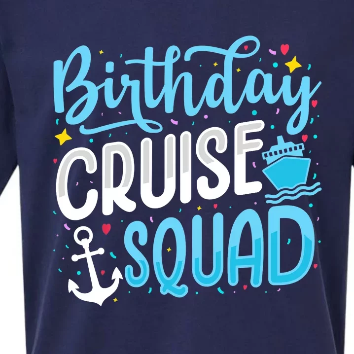 Birthday Cruise Squad Cruising Vacation Funny Crew Sueded Cloud Jersey T-Shirt