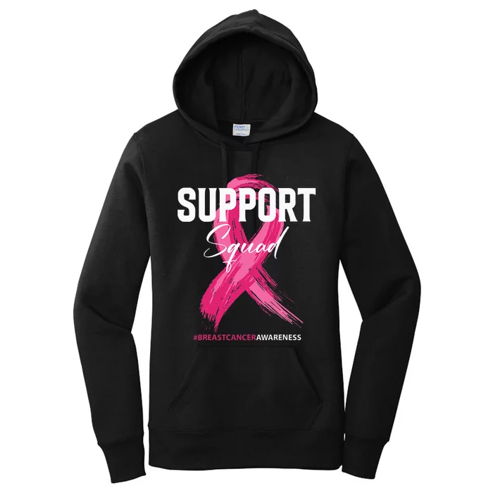 Breast Cancer Support Squad Breast Cancer Awareness Women's Pullover Hoodie