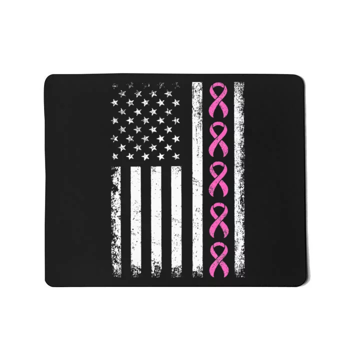 Breast Cancer s American Flag Breast Cancer Awareness Mousepad