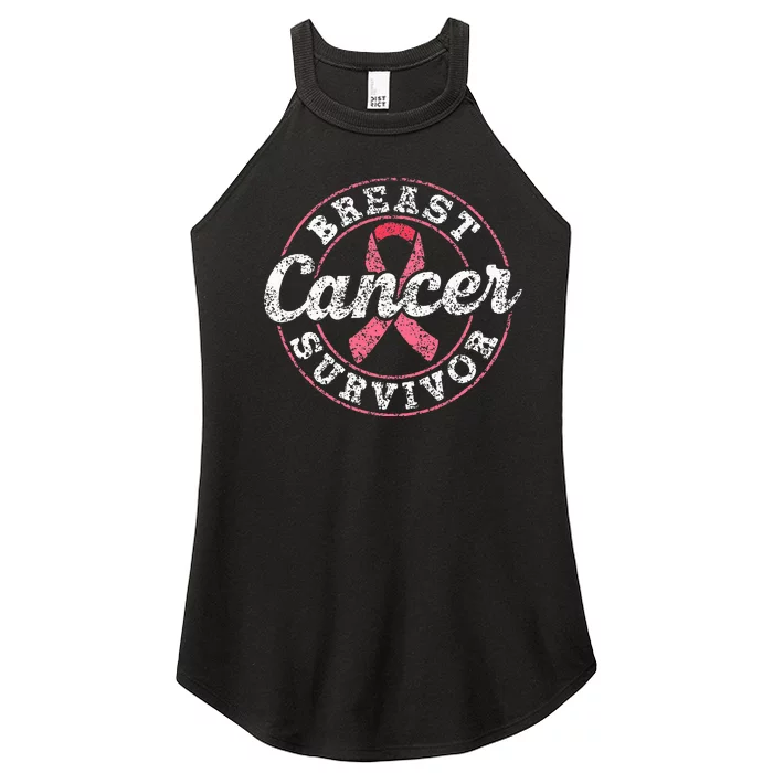 Breast Cancer Survivor Pink Awareness Fight Breast Cancer Women’s Perfect Tri Rocker Tank