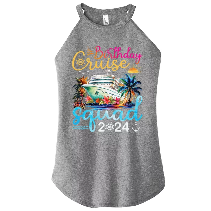 Birthday Cruise Squad 2024 Cruise Birthday Party Vacation Women’s Perfect Tri Rocker Tank