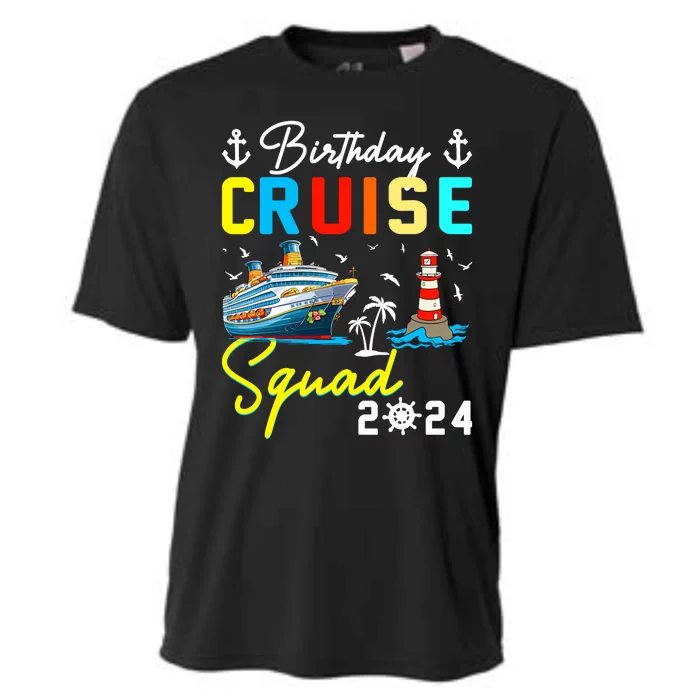 Birthday Cruise Squad 2024 Matching Cruise Ship Birthday Cooling Performance Crew T-Shirt