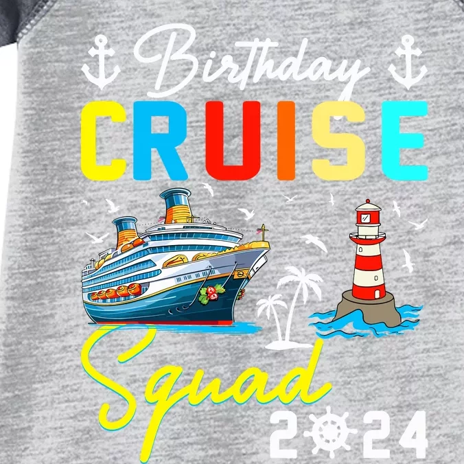 Birthday Cruise Squad 2024 Matching Cruise Ship Birthday Infant Baby Jersey Bodysuit