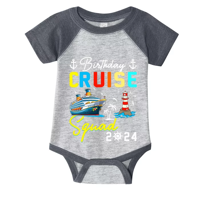 Birthday Cruise Squad 2024 Matching Cruise Ship Birthday Infant Baby Jersey Bodysuit