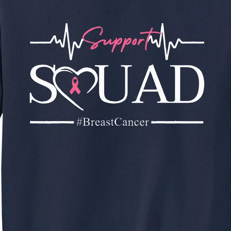 Breast Cancer Squad With Heart Tall Sweatshirt