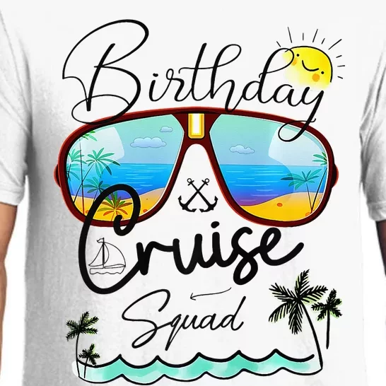 Birthday Cruise Squad Cruising Vacation Funny Crew Pajama Set