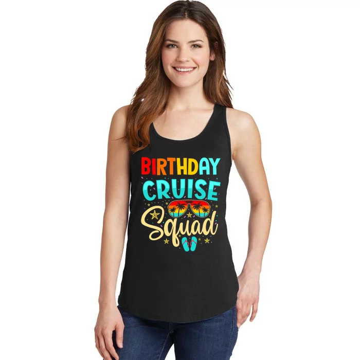 Birthday Cruise Squad Cruising Vacation Funny Crew Ladies Essential Tank