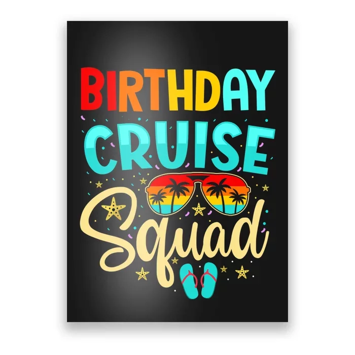 Birthday Cruise Squad Cruising Vacation Funny Crew Poster