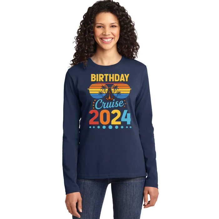 Birthday Cruise Squad Birthday Party Cruise Squad 2024 Ladies Long Sleeve Shirt