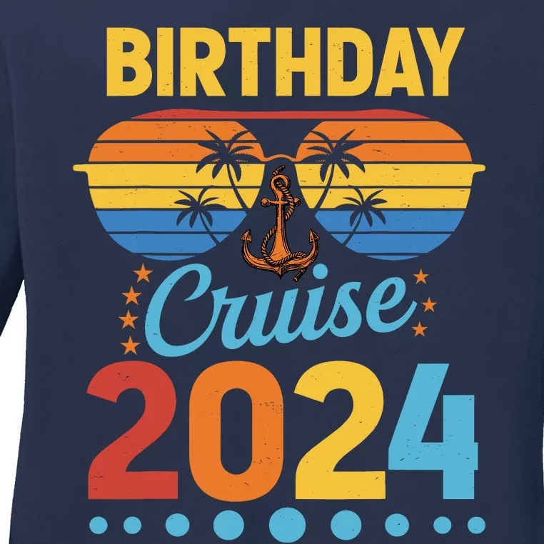 Birthday Cruise Squad Birthday Party Cruise Squad 2024 Ladies Long Sleeve Shirt