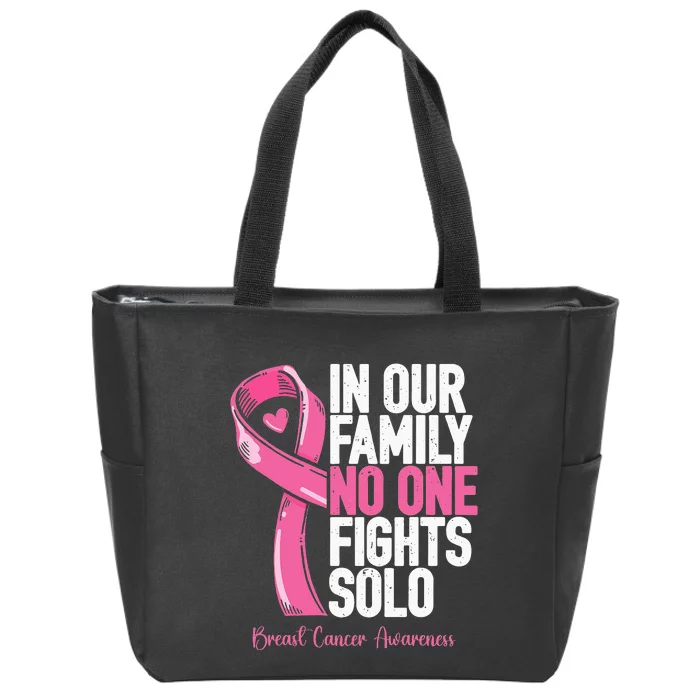 Breast Cancer Support Family  Breast Cancer Awareness Zip Tote Bag