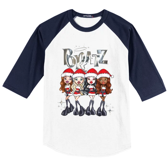 Bratz Christmas SantaS Helpers Outfits Group Shot Baseball Sleeve Shirt