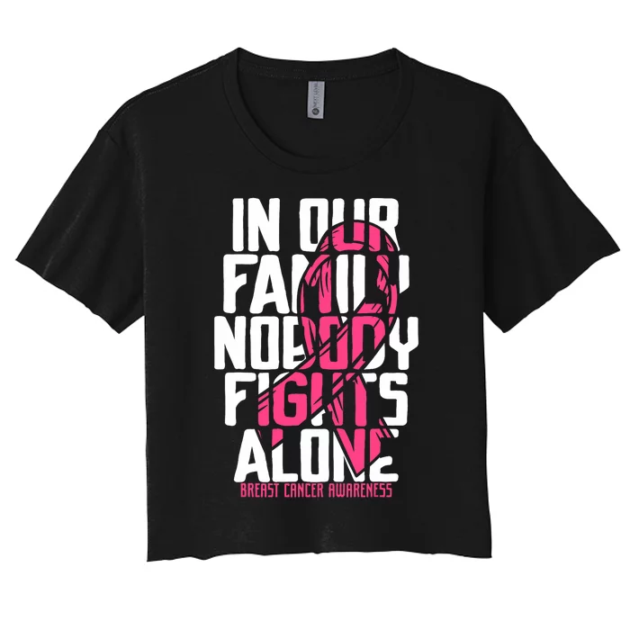 Breast Cancer Support Breast Cancer Awareness Women's Crop Top Tee