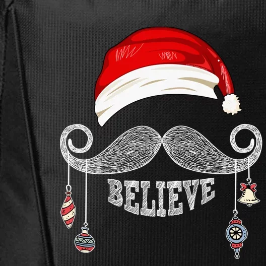 Believe Christmas Santa Mustache with Ornaments - BELIEVE City Backpack