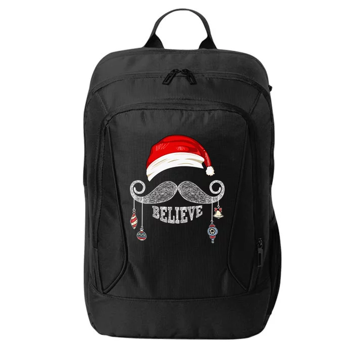 Believe Christmas Santa Mustache with Ornaments - BELIEVE City Backpack