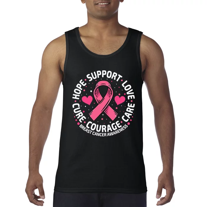 Breast Cancer Support Pink Ribbon Breast Cancer Awareness Tank Top