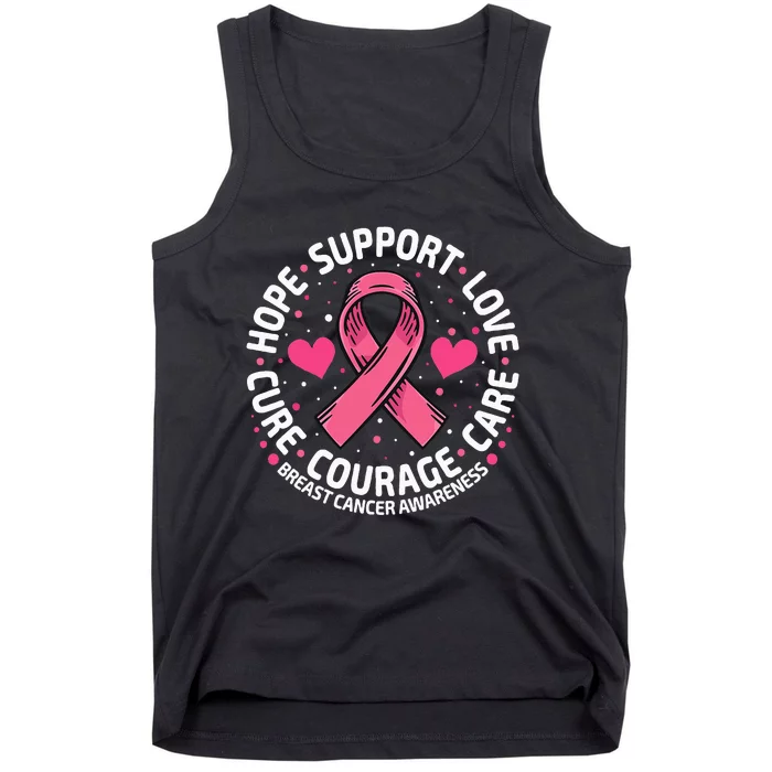 Breast Cancer Support Pink Ribbon Breast Cancer Awareness Tank Top