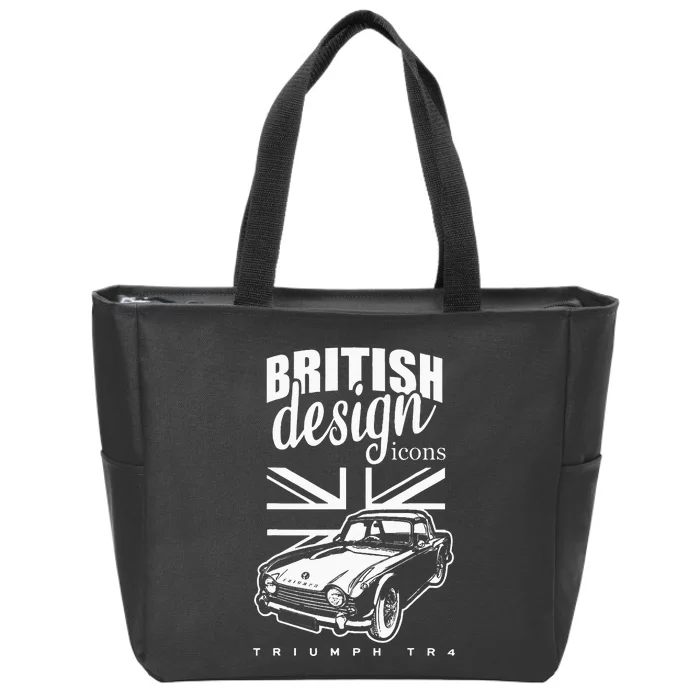 British Classic Super Car Triumph TR4 Zip Tote Bag