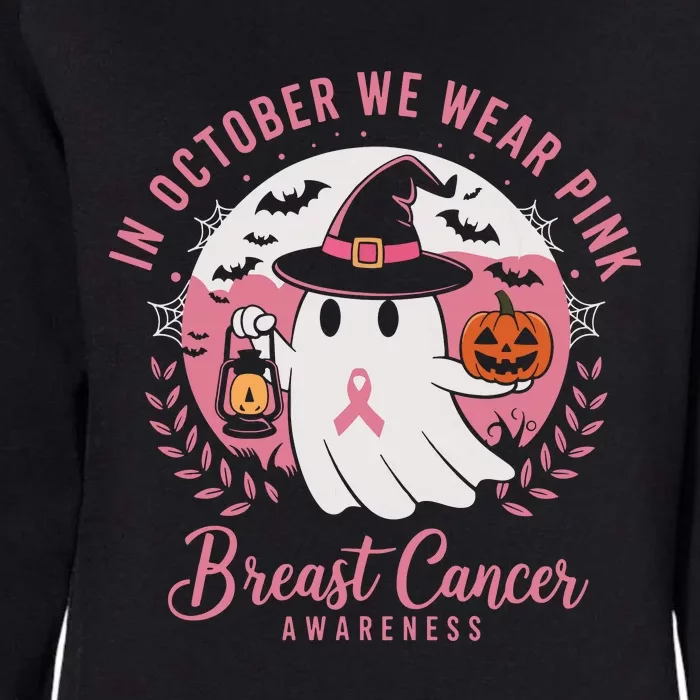 Breast Cancer Shirts Women Halloween In October We Wear Womens California Wash Sweatshirt