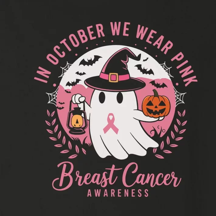 Breast Cancer Shirts Women Halloween In October We Wear Toddler Long Sleeve Shirt