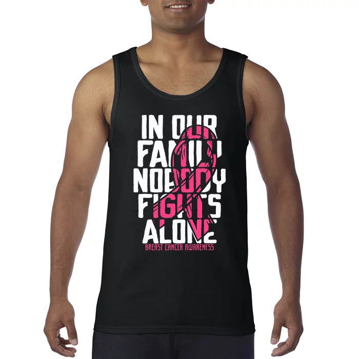 Breast Cancer Support Pink Family Breast Cancer Awareness Tank Top