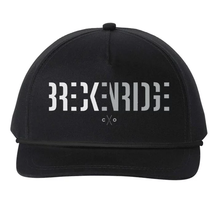 Breckenridge Colorado Ski Snapback Five-Panel Rope Hat