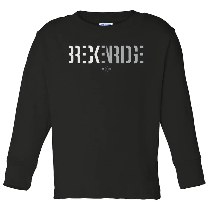 Breckenridge Colorado Ski Toddler Long Sleeve Shirt