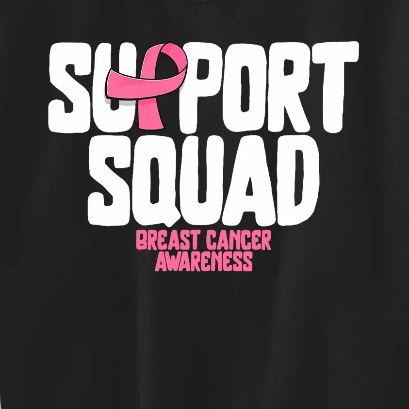 Breast Cancer Shirts Support Squad Breast Cancer Awareness Kids Sweatshirt