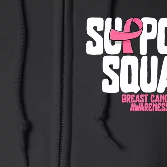 Breast Cancer Shirts Support Squad Breast Cancer Awareness Full Zip Hoodie