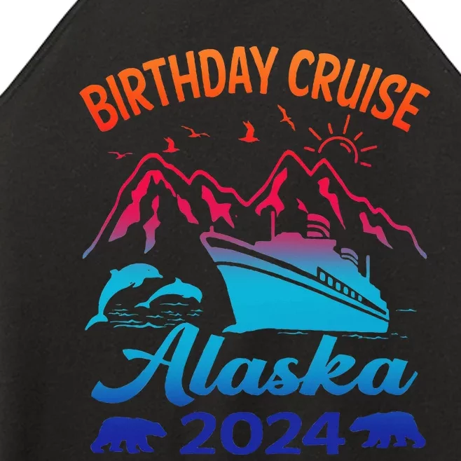 Birthday Cruise Squad 2024 Alaska Party Vacation Women’s Perfect Tri Rocker Tank