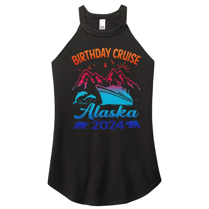 Birthday Cruise Squad 2024 Alaska Party Vacation Women’s Perfect Tri Rocker Tank